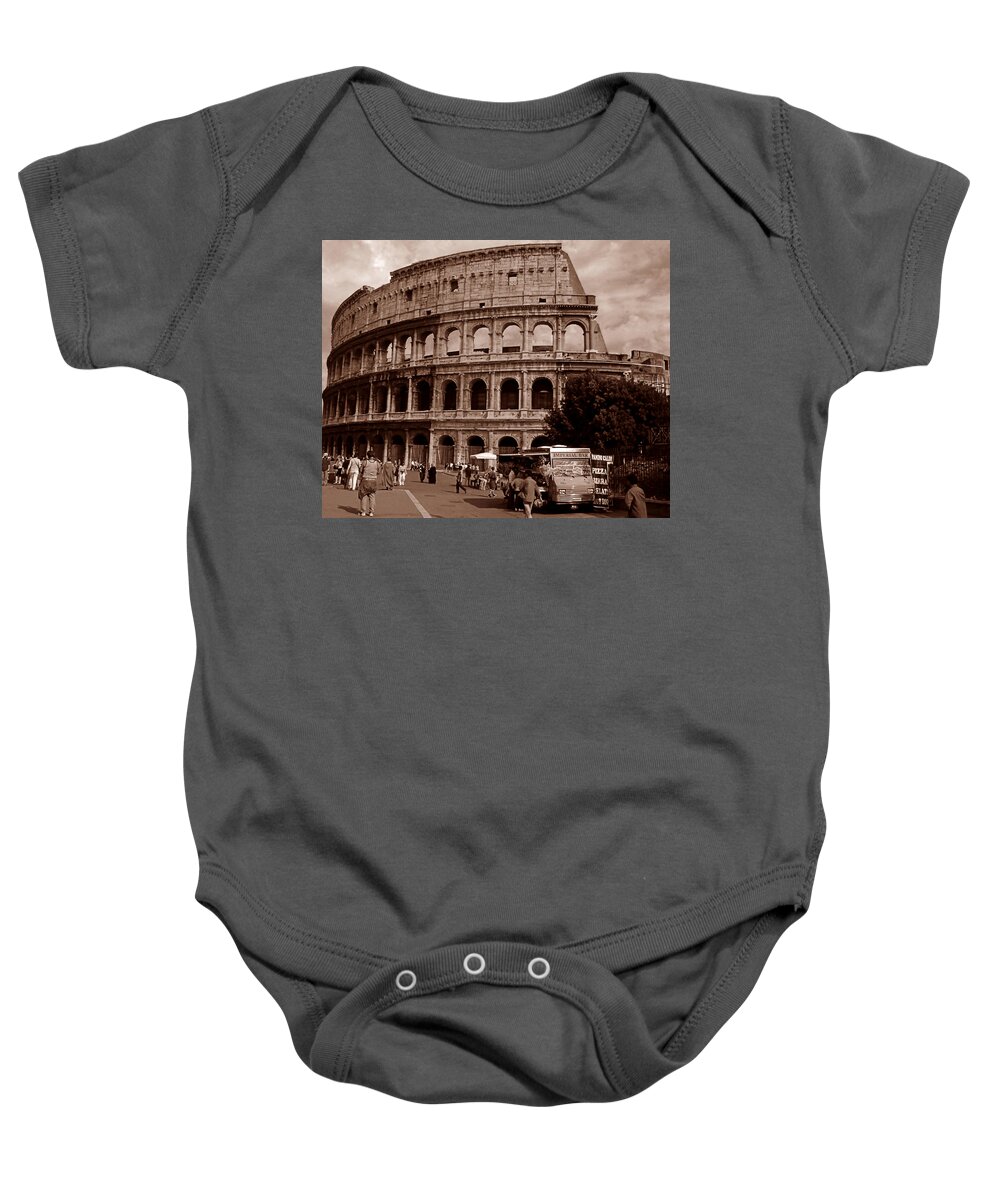 Architecture Baby Onesie featuring the photograph Il Colosseo by Steven Myers