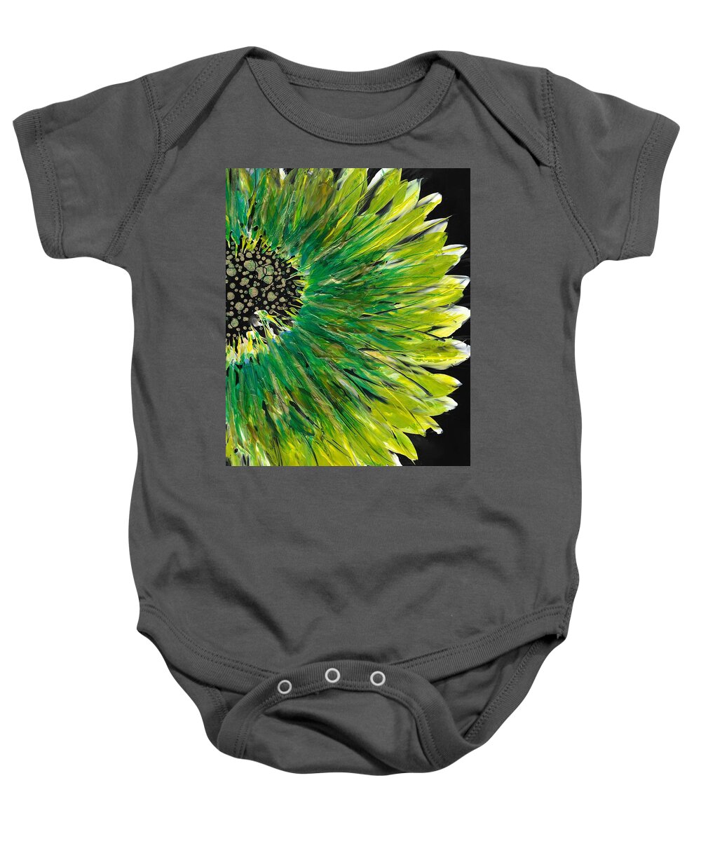 Floral Baby Onesie featuring the painting In Full Bloom by Bonny Butler