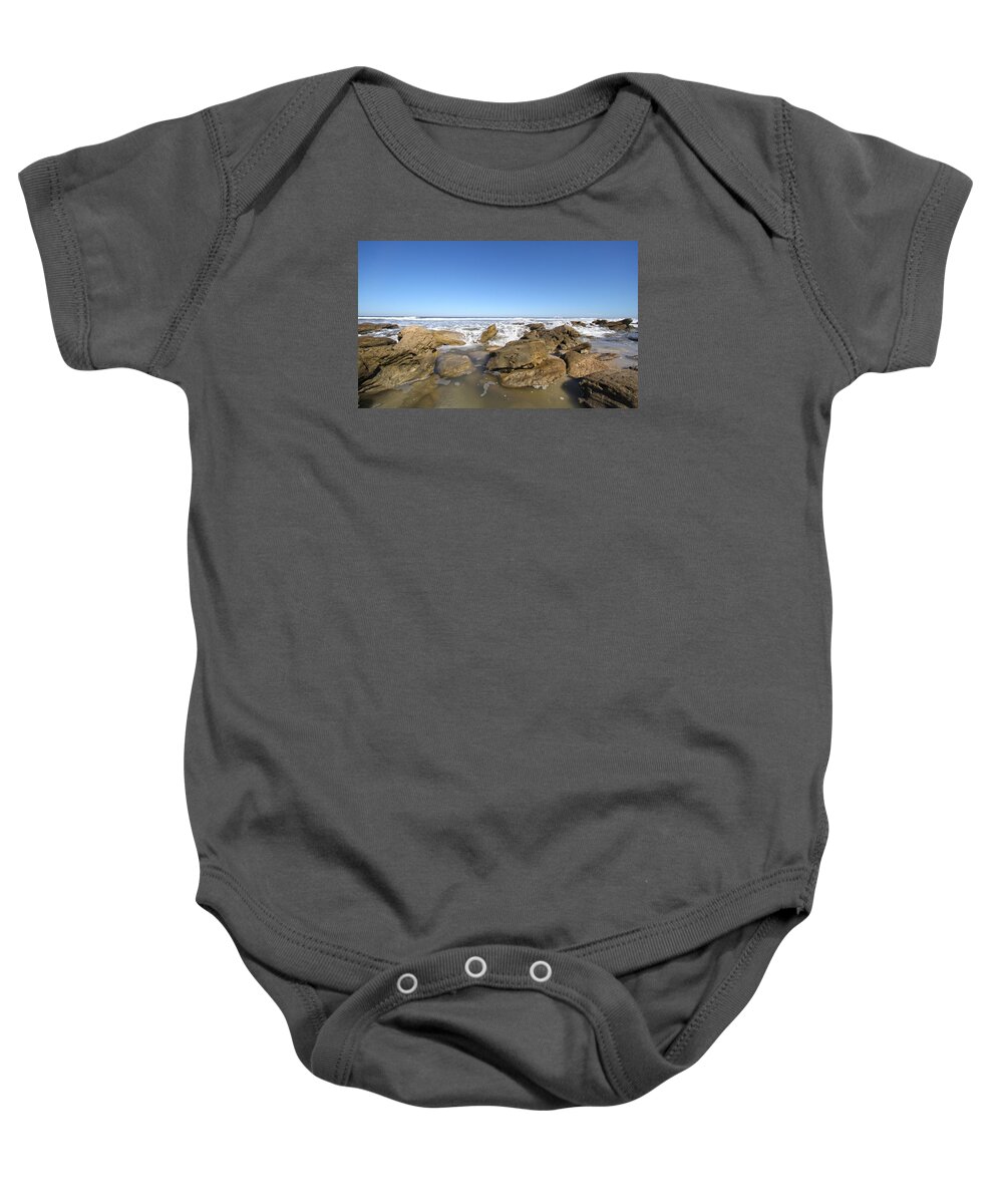 Silhouette Baby Onesie featuring the photograph In the Rocks by Robert Och