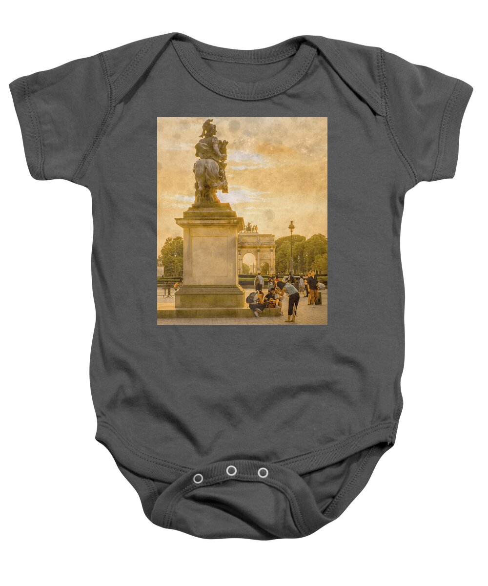 Paris Baby Onesie featuring the photograph Paris, France - In the Shadow of Glory by Mark Forte