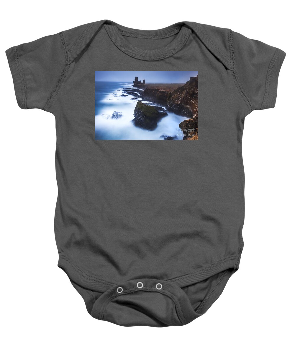 Art Baby Onesie featuring the photograph In the storm by Gunnar Orn Arnason