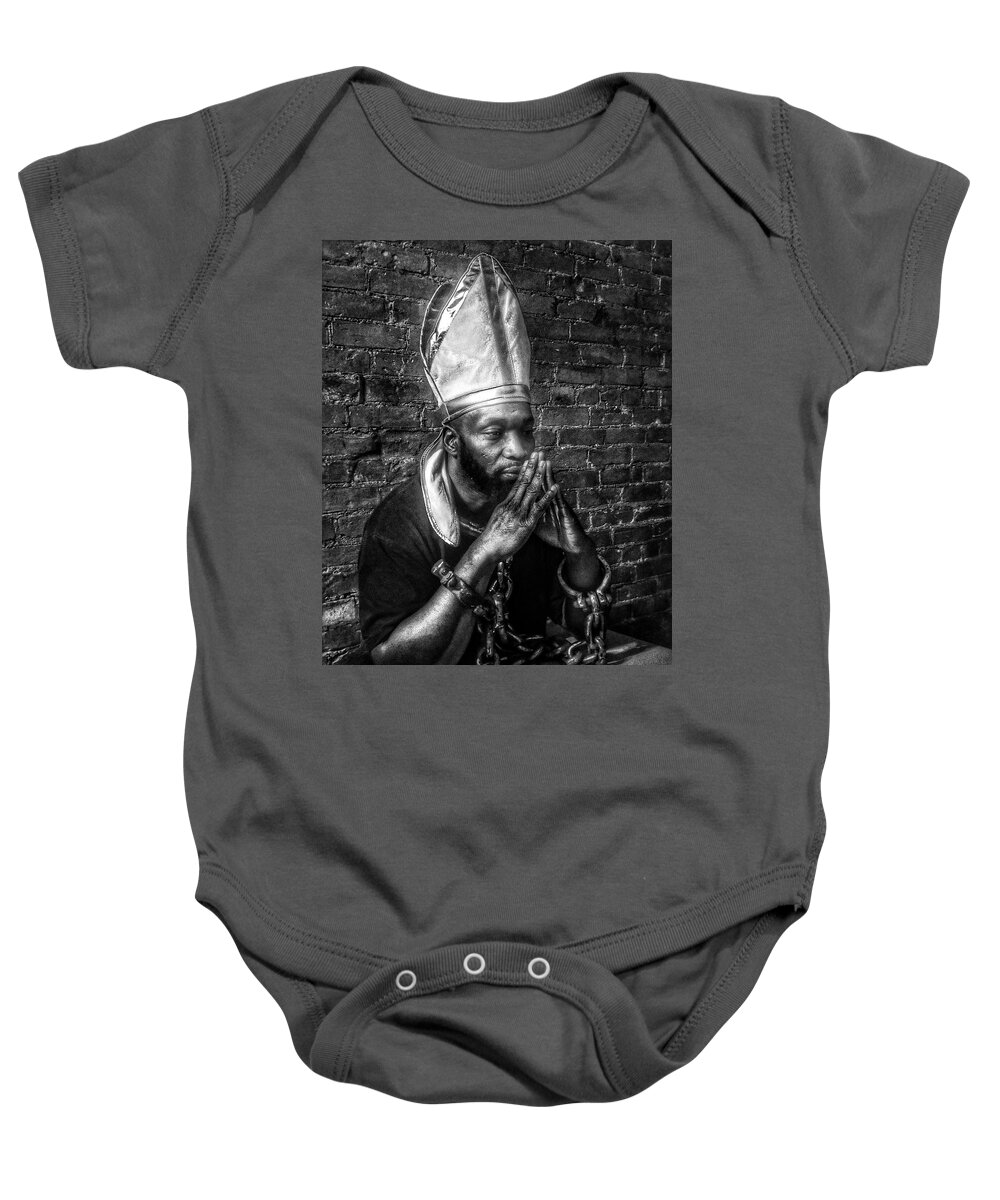 Black Baby Onesie featuring the photograph Inquisition by Al Harden