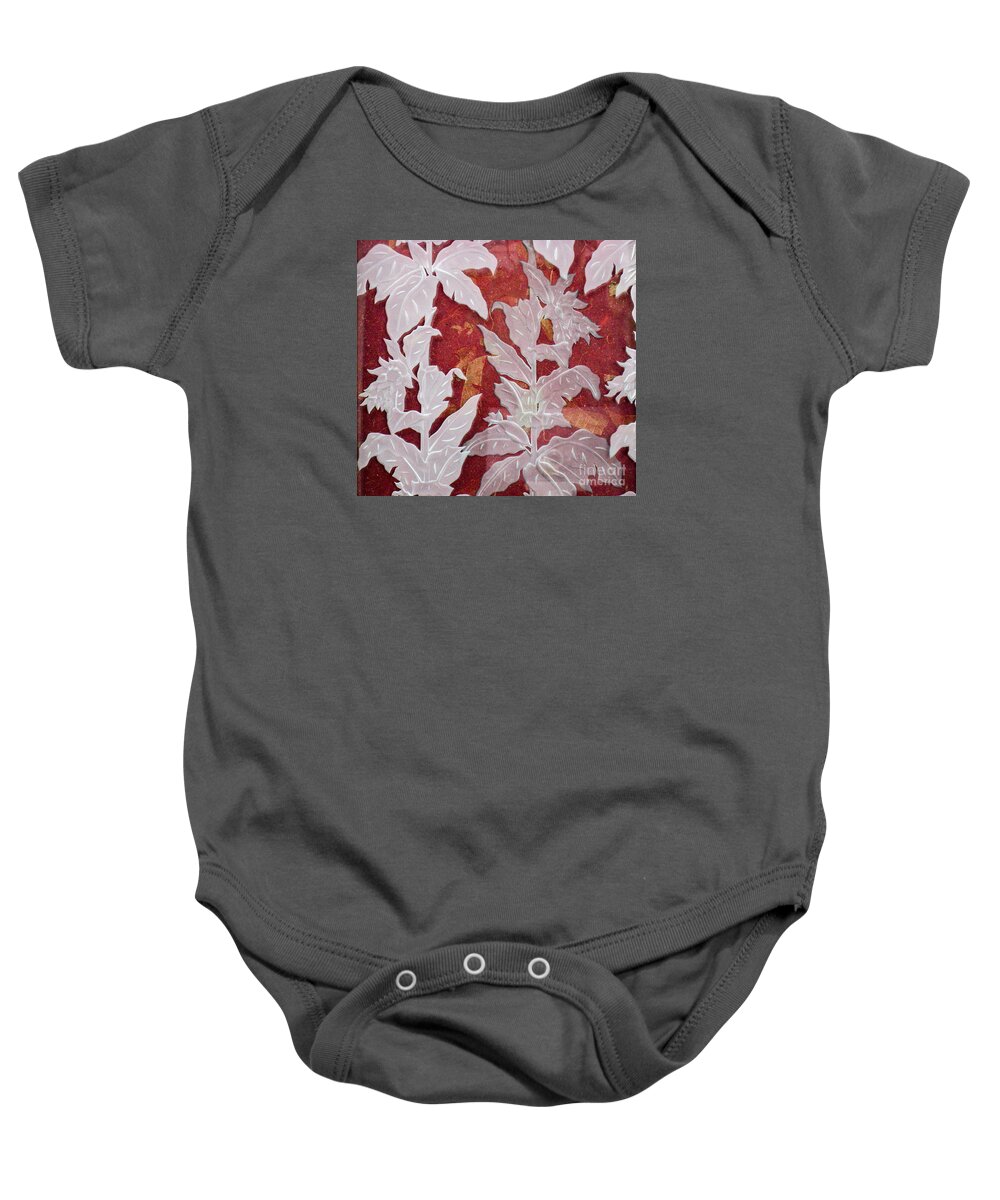 Red Baby Onesie featuring the photograph Interpenetrating Images by Alone Larsen