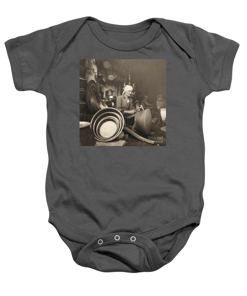 1938 Baby Onesie featuring the photograph Israel: Metal Workers, 1938 by Granger