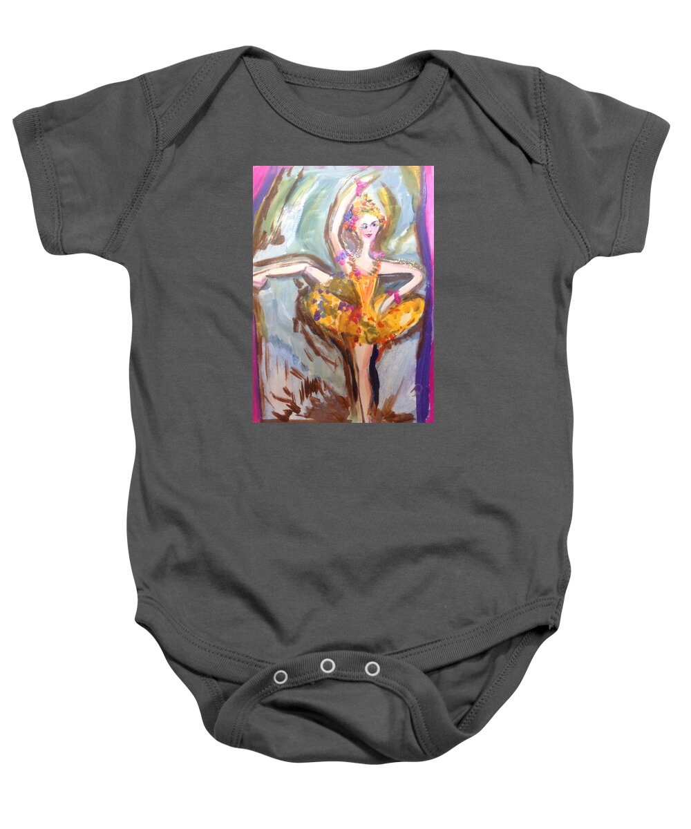 Attitude Baby Onesie featuring the painting Its all about attitude by Judith Desrosiers