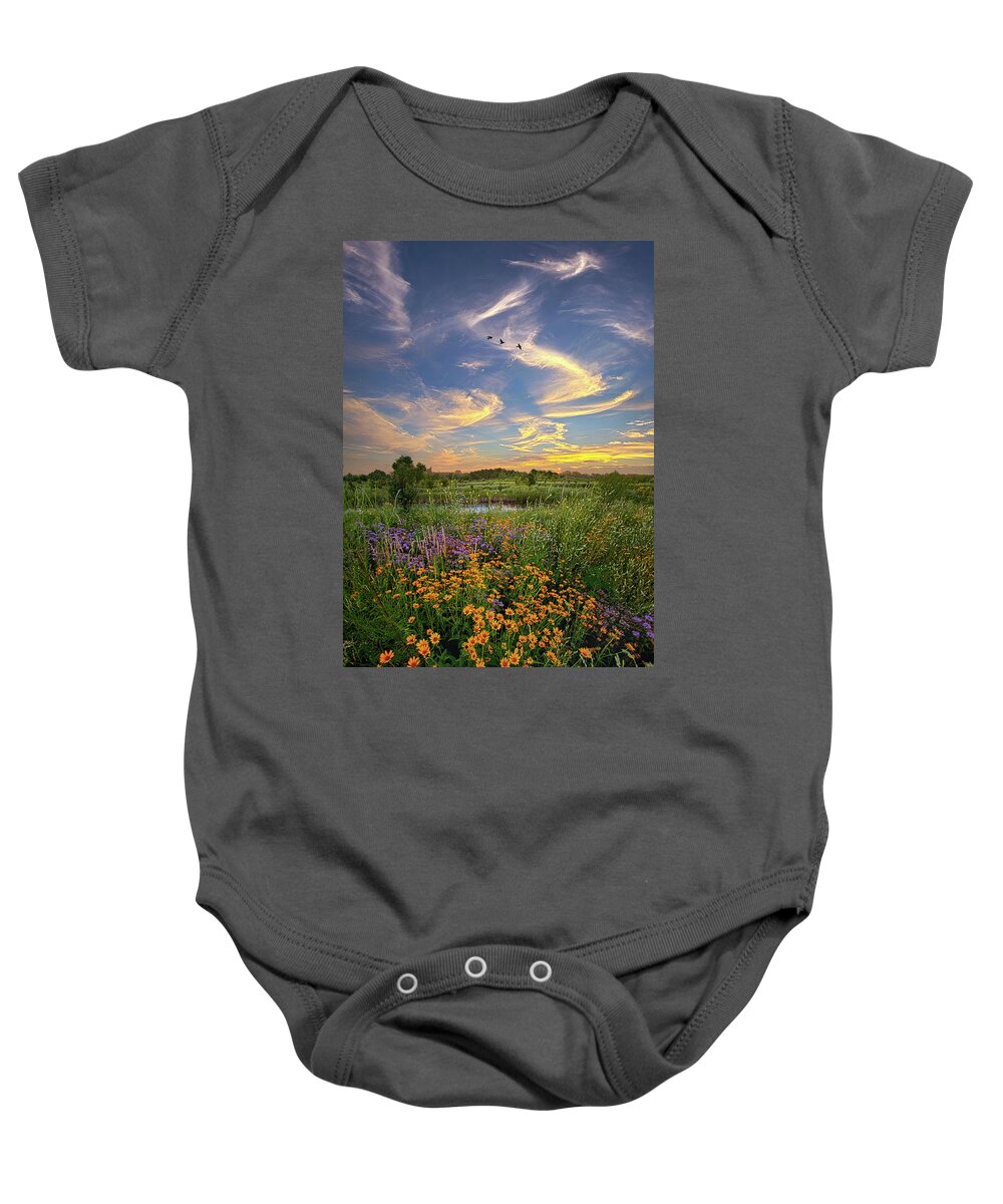 Scenic Baby Onesie featuring the photograph It's Time To Relax by Phil Koch