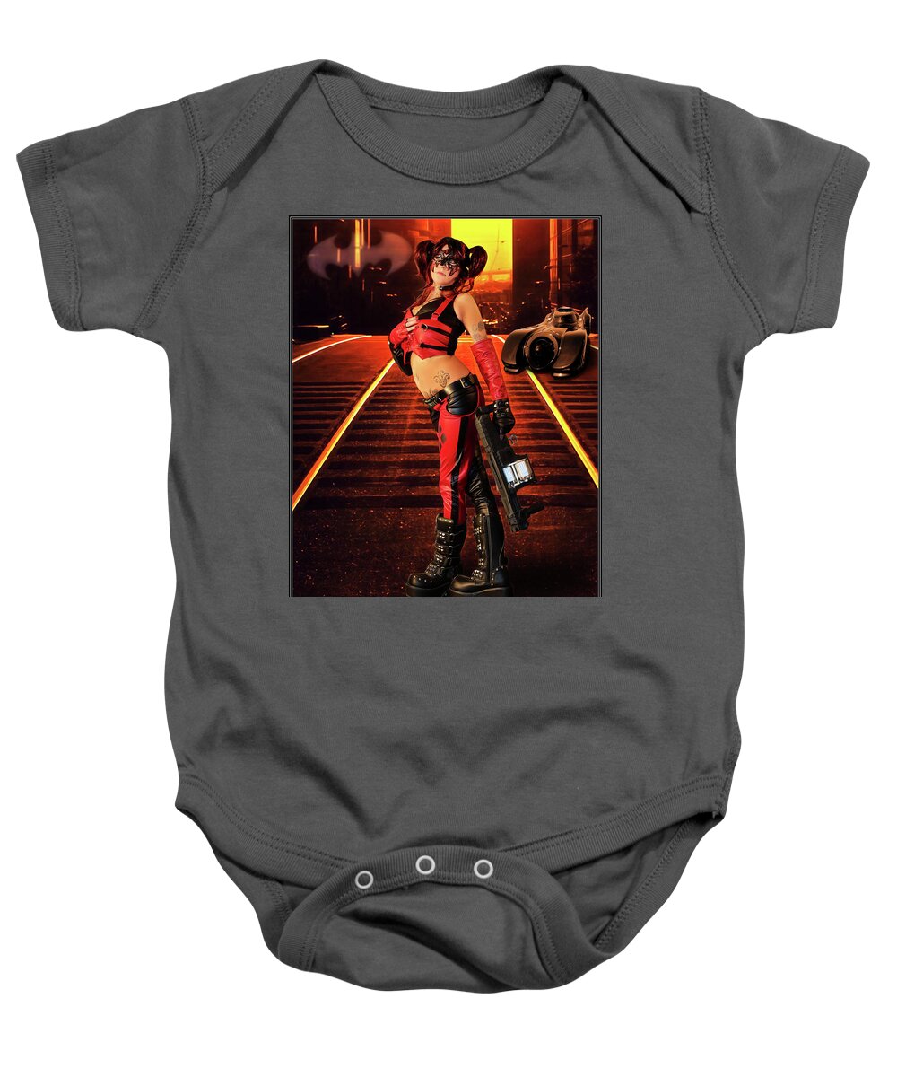 Harlequin Baby Onesie featuring the photograph J Walker by Jon Volden