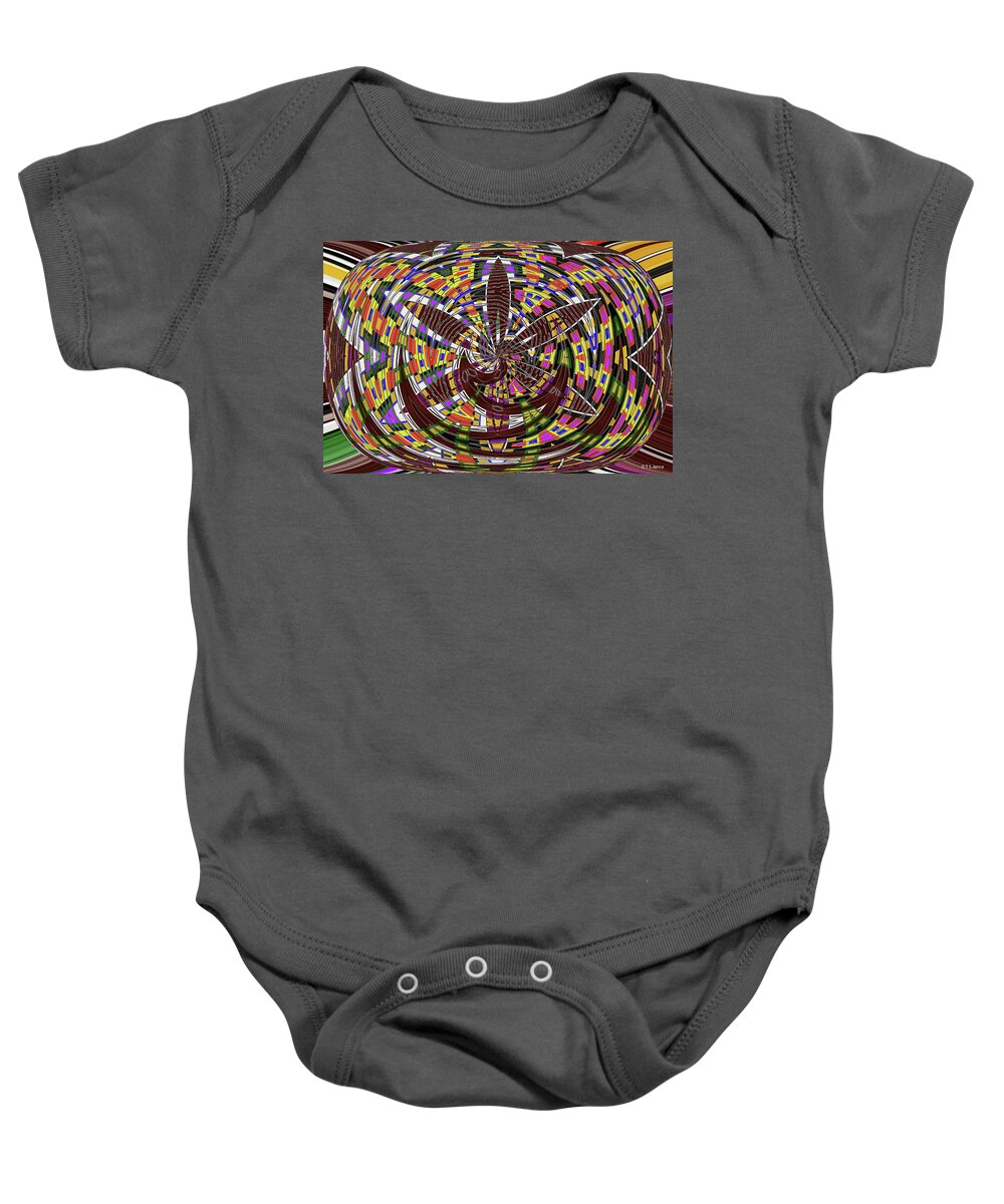 Janca Drawing Abstract #2557ew5a Baby Onesie featuring the digital art Janca Drawing Abstract #2557ew5a by Tom Janca