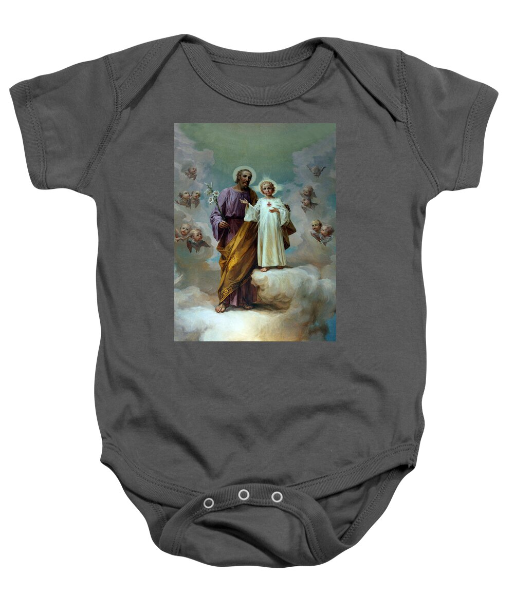 Jesus Baby Onesie featuring the photograph Jesus in White by Munir Alawi