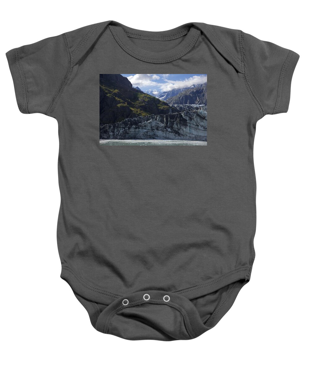 Glacier Baby Onesie featuring the photograph John Hopkins Glacier 15 by Richard J Cassato