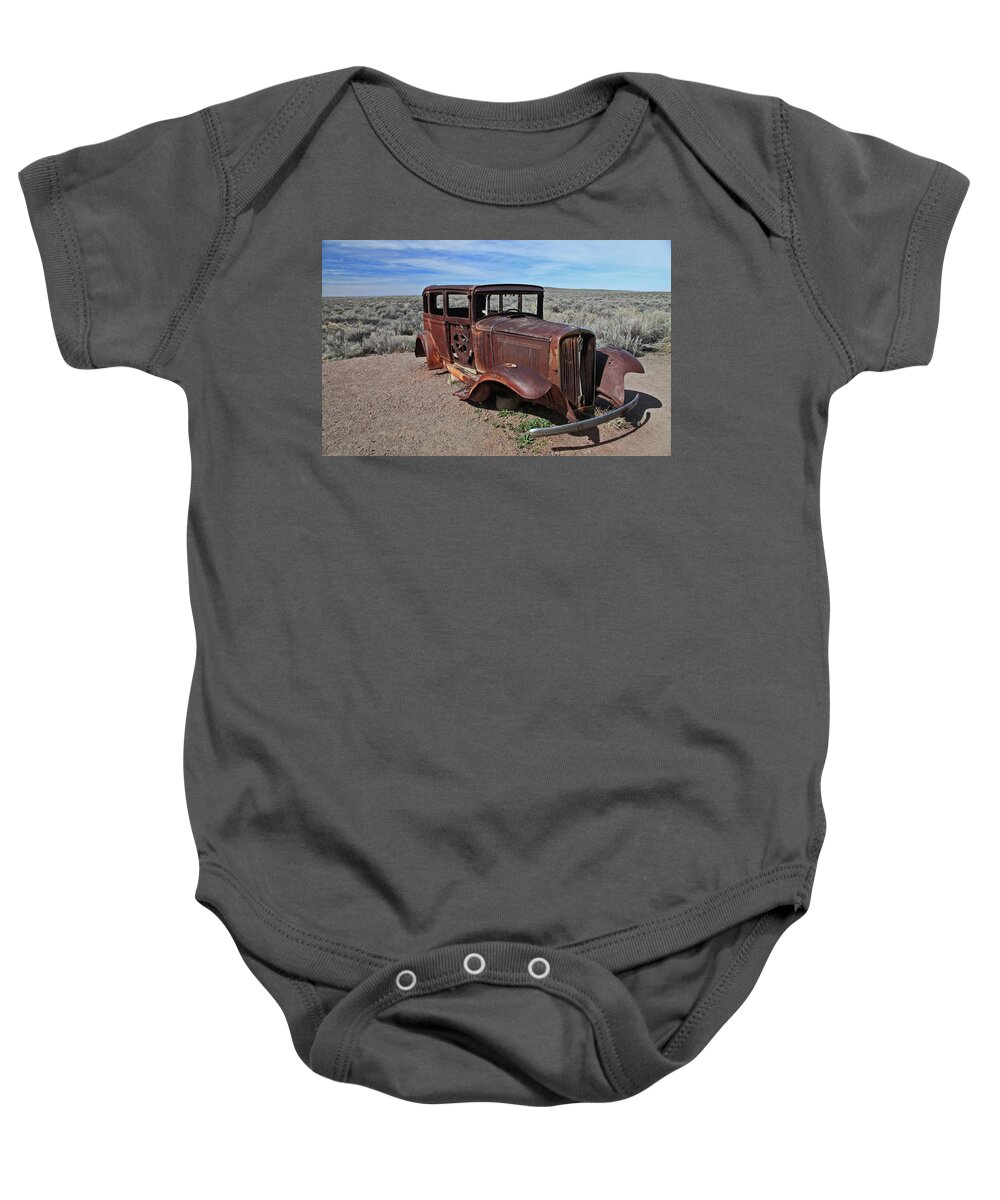 Arizona Baby Onesie featuring the photograph Journey's End by Gary Kaylor