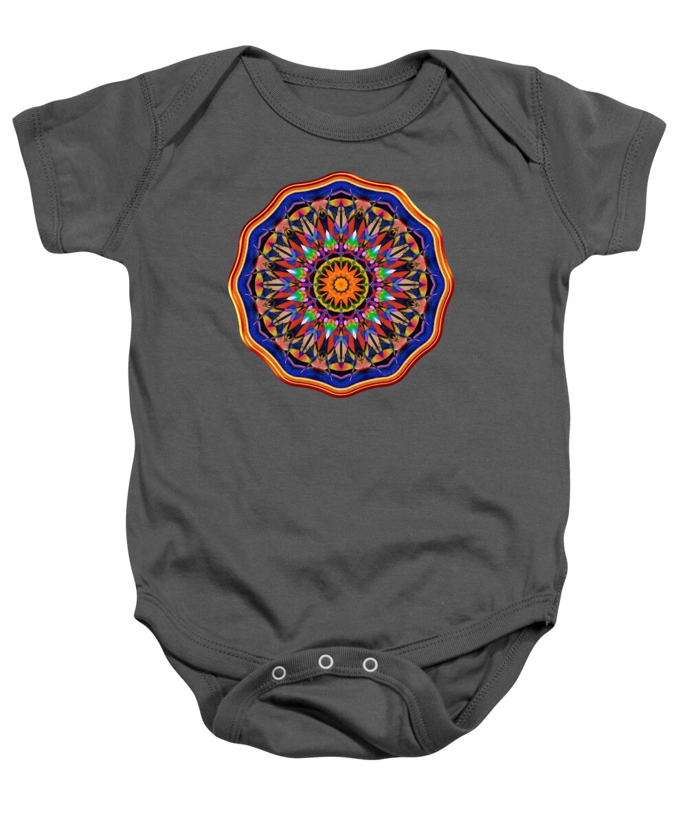 Bird Of Paradise Baby Onesie featuring the digital art Joyful Riot by Lynde Young