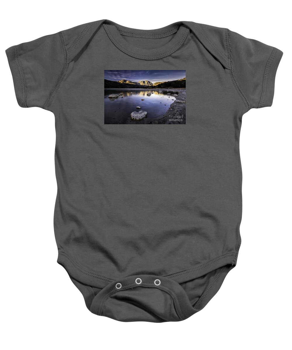 California Baby Onesie featuring the photograph June Lake Sunrise by Timothy Hacker