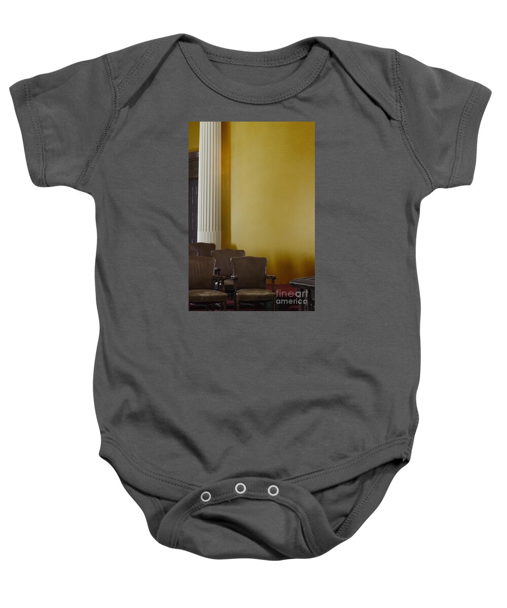 Justice Baby Onesie featuring the photograph Jury by Margie Hurwich