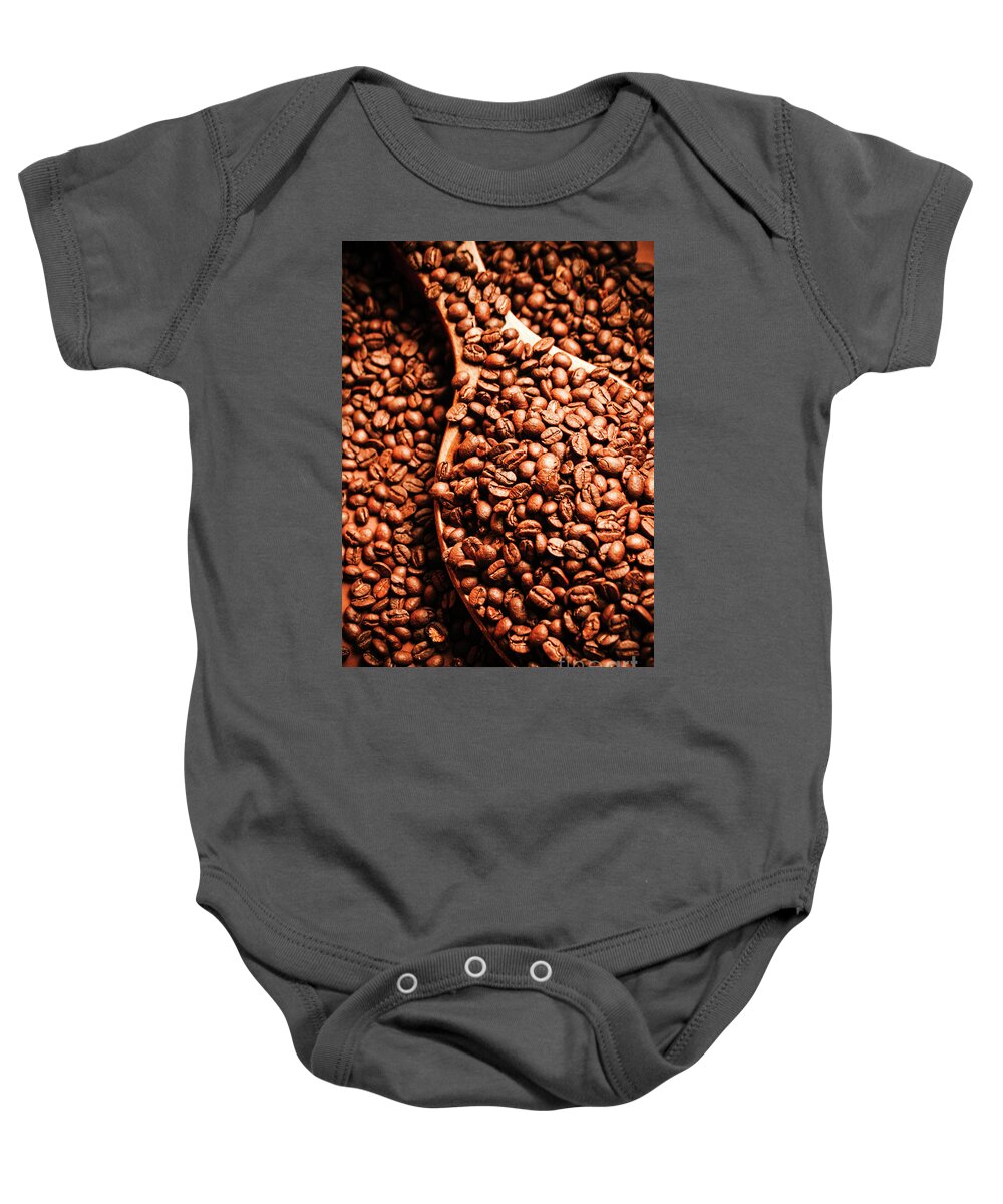 Drink Baby Onesie featuring the photograph Just one scoop at the coffee brew house by Jorgo Photography