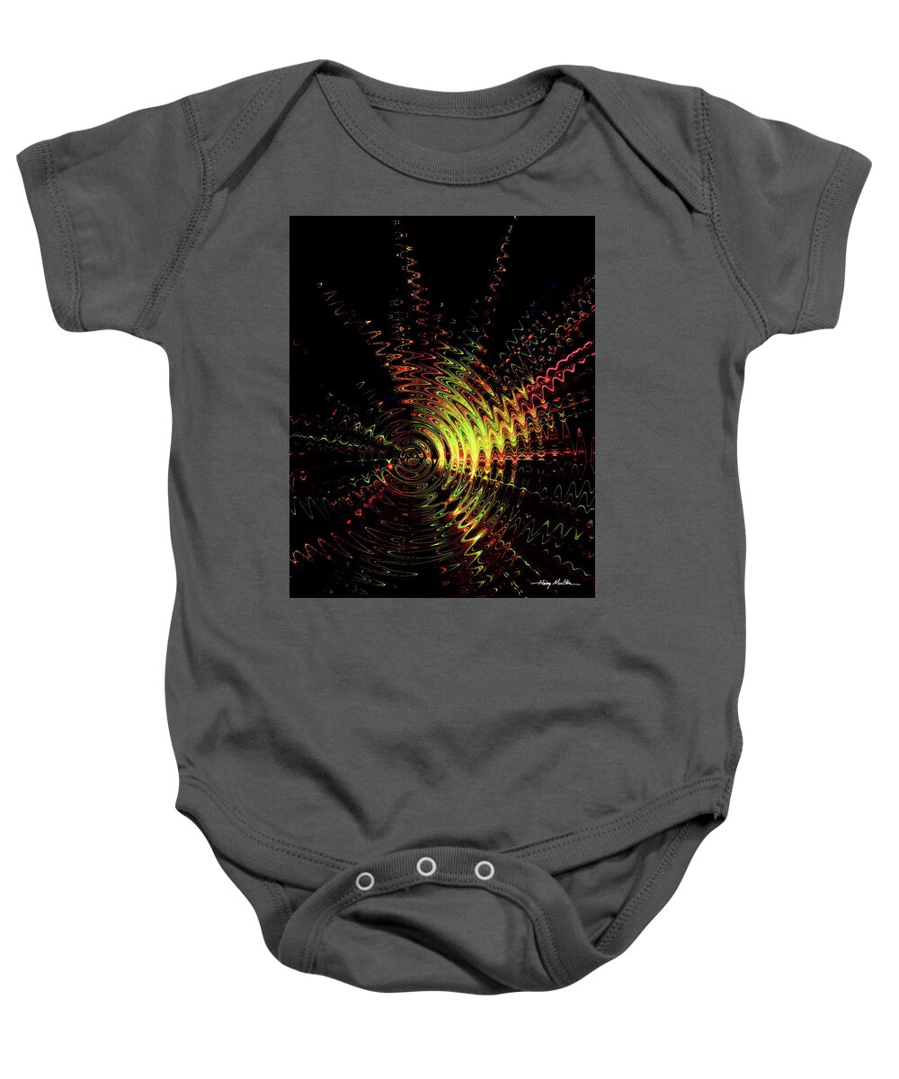Abstract Baby Onesie featuring the photograph Kabang by Harry Moulton