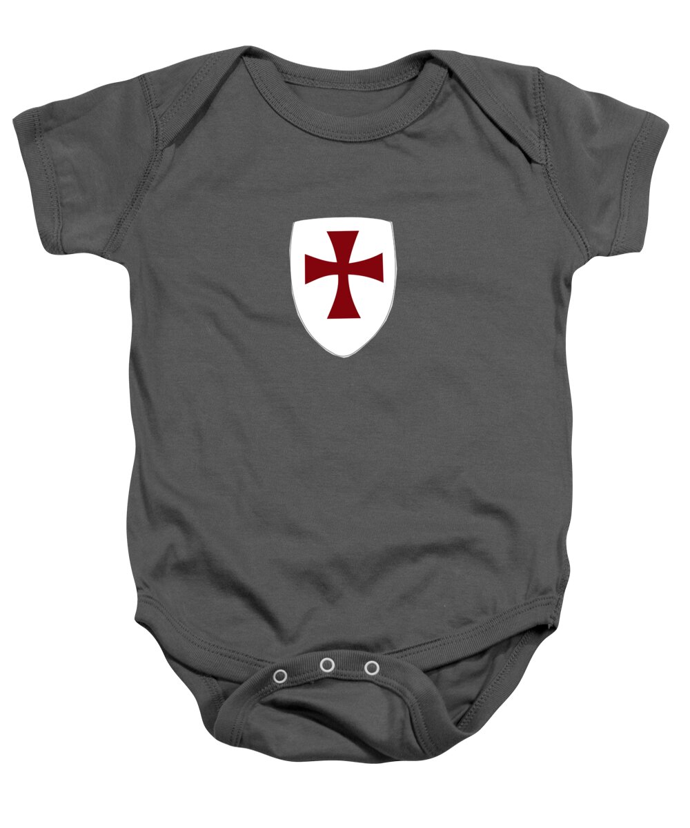 Templar Knights Medieval Shield Baby Clothes Sleeveless Cute Novelty Newborn Summer Onesie Gift for Baby