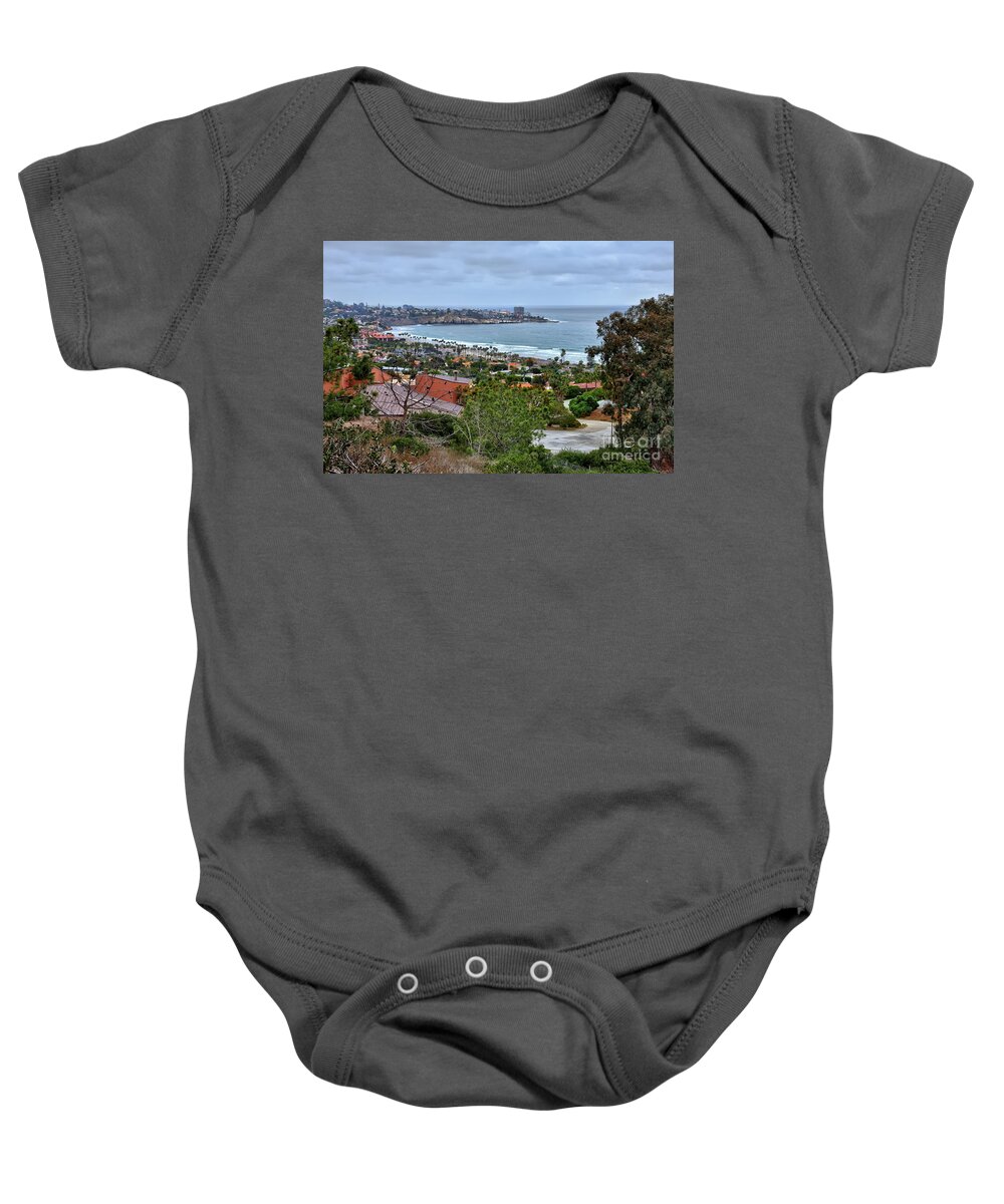 La Jolla Baby Onesie featuring the photograph La Jolla Shoreline by Eddie Yerkish