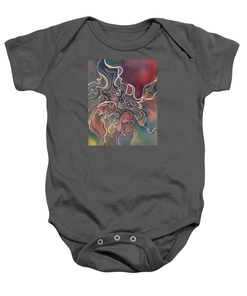 Watercolor Baby Onesie featuring the painting Lake Bottom II by Johanna Axelrod