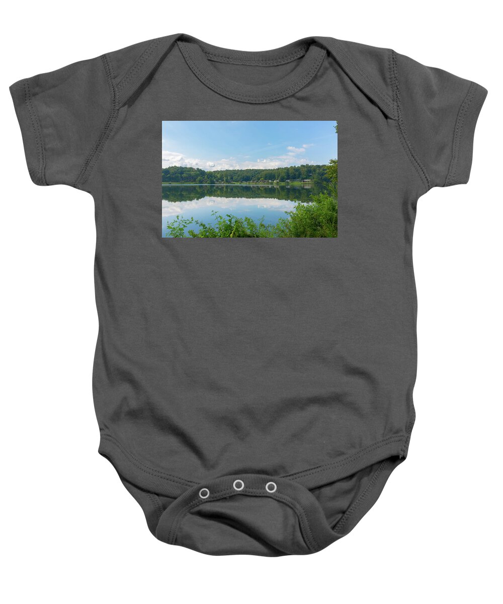 Reflections Baby Onesie featuring the photograph Lake Junaluska #3 September 9 2016 by D K Wall