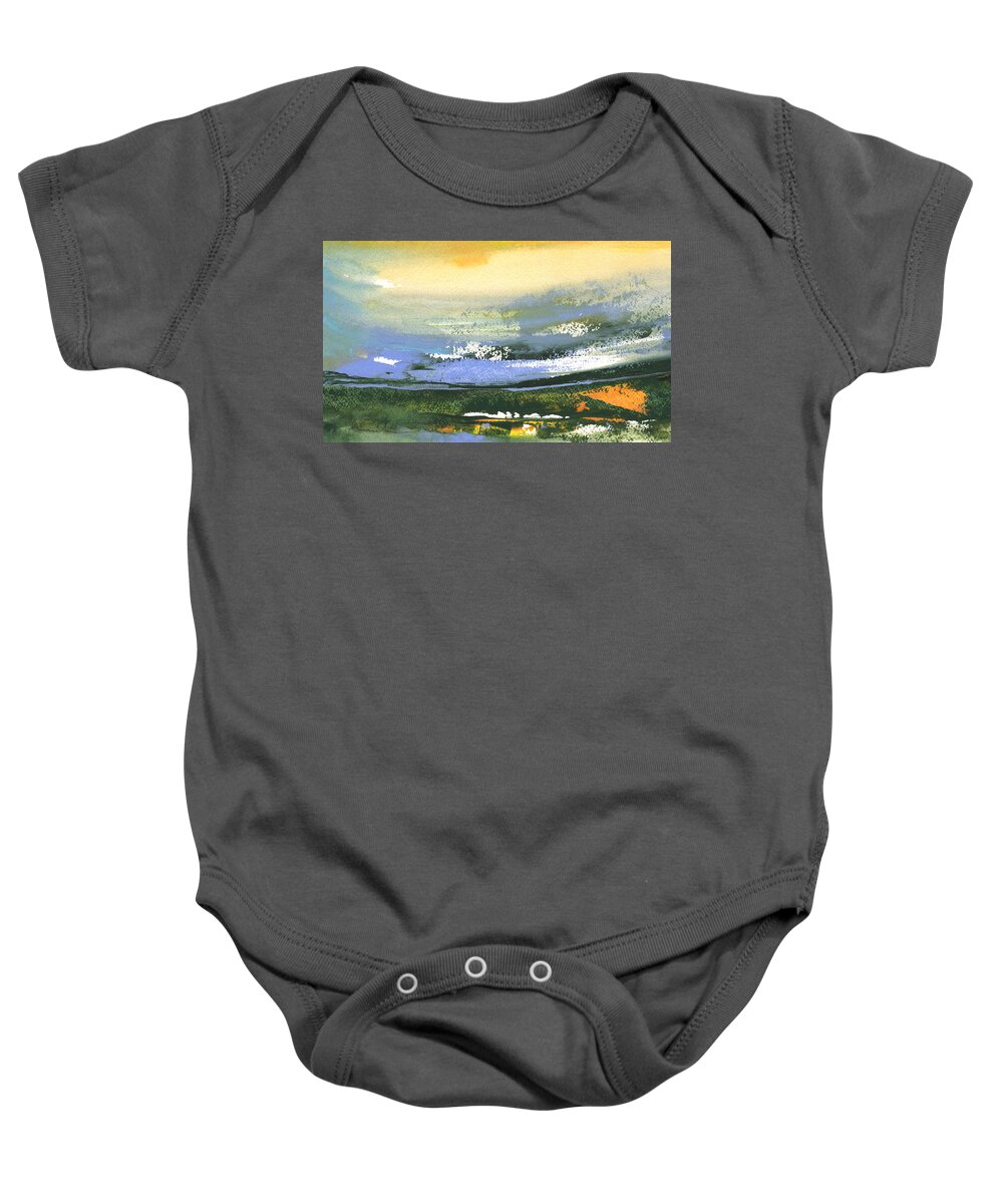 Nature Baby Onesie featuring the painting Late Afternoon 33 by Miki De Goodaboom