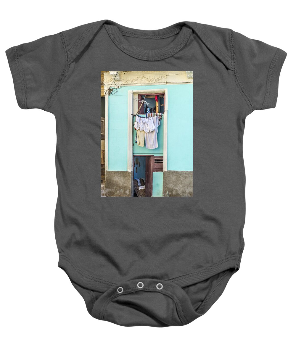 Architectural Photographer Baby Onesie featuring the photograph Laundry day by Lou Novick