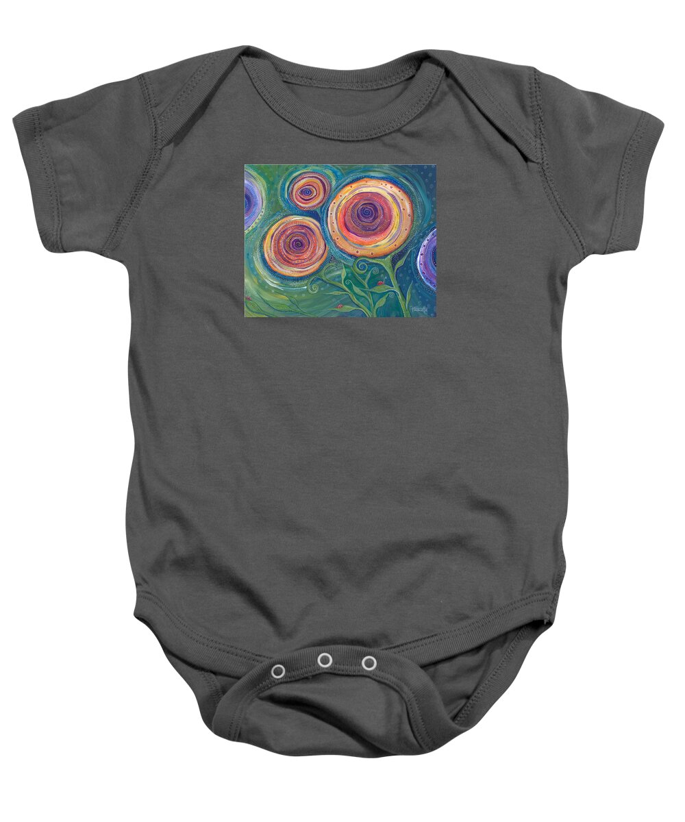 Flowers Baby Onesie featuring the painting Be the Light by Tanielle Childers