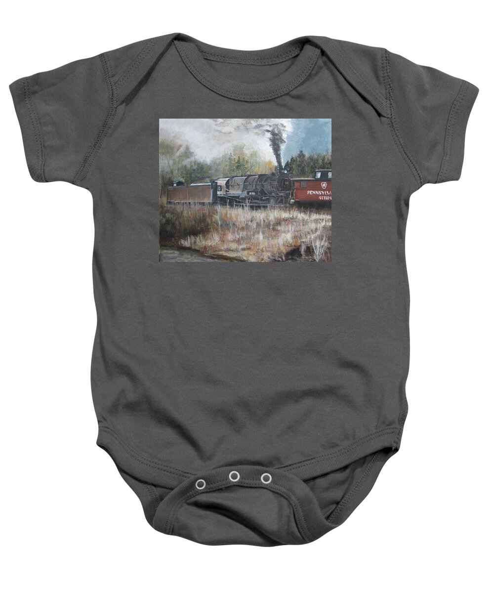 Painting Baby Onesie featuring the painting Letting Off Steam by Paula Pagliughi