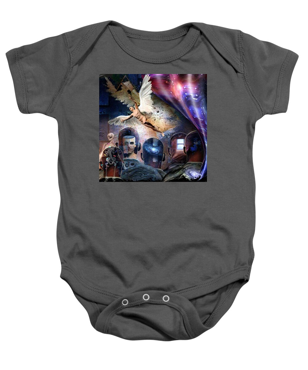 Thoughts Baby Onesie featuring the digital art Life and Death by Bruce Rolff