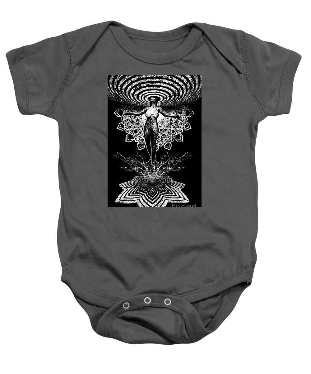 Lift Baby Onesie featuring the mixed media Lift by Tony Koehl