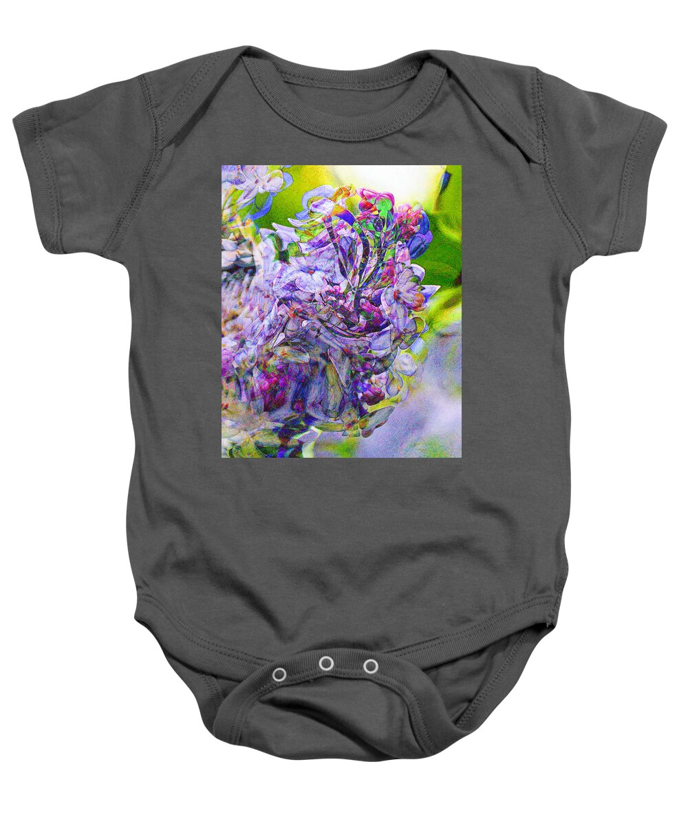 Flower Baby Onesie featuring the digital art Lilac by Lynellen Nielsen