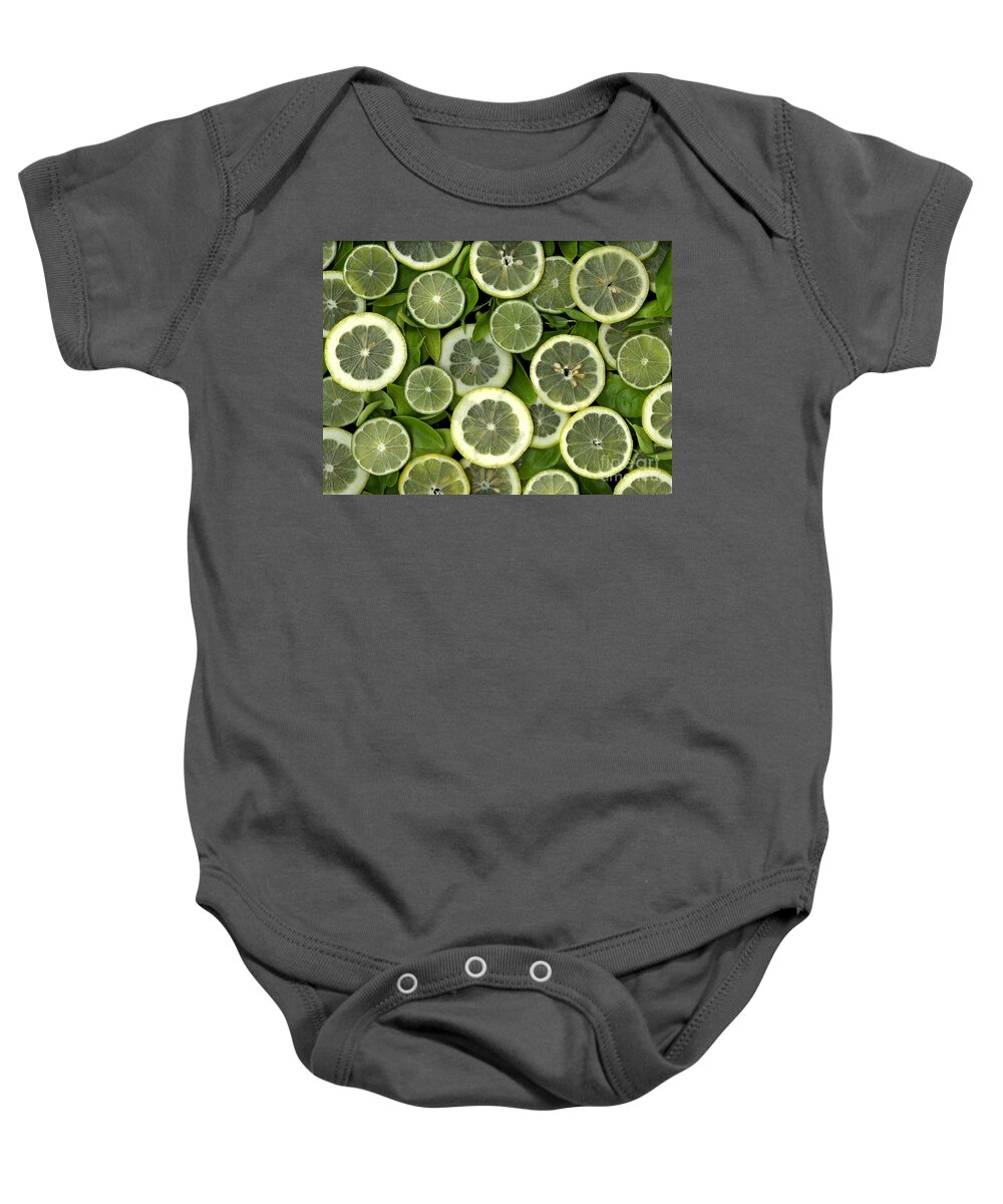 Scanography. Slanec Baby Onesie featuring the photograph Limons by Christian Slanec