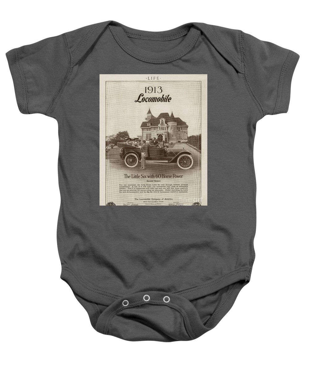 Locomobile Baby Onesie featuring the photograph Locomobile Advertisement by Cole Thompson