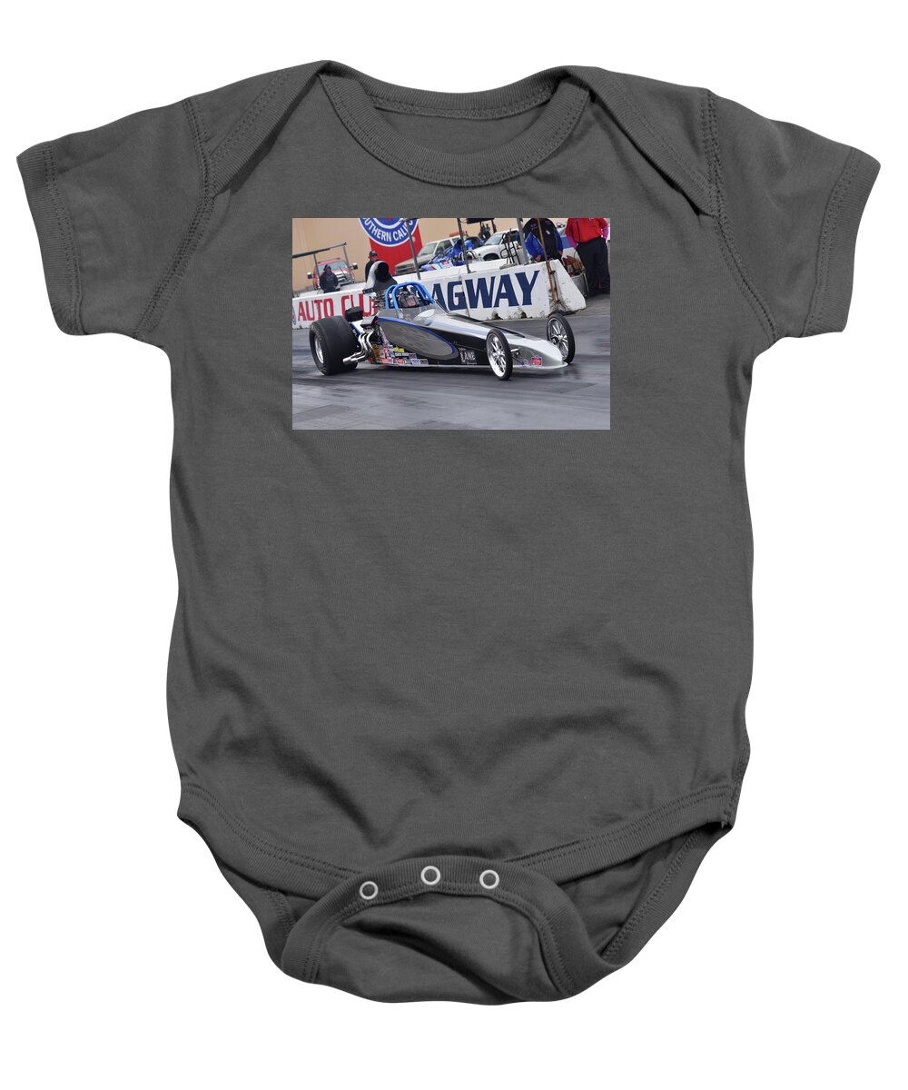 Auto Club Drag Way Baby Onesie featuring the photograph Lodrs 003 by Richard J Cassato