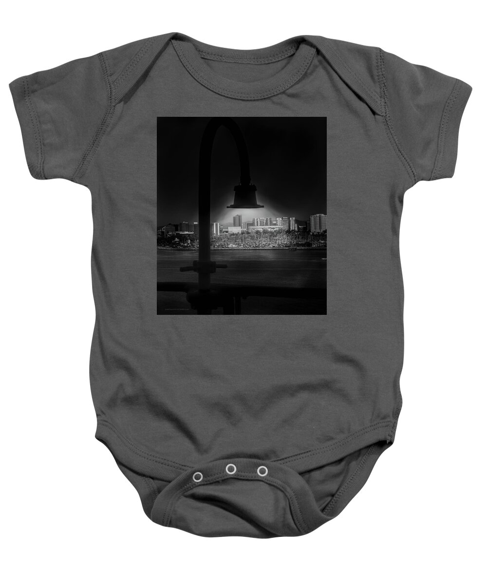 #longbeach #noir Baby Onesie featuring the photograph Long Beach Noir by Denise Dube