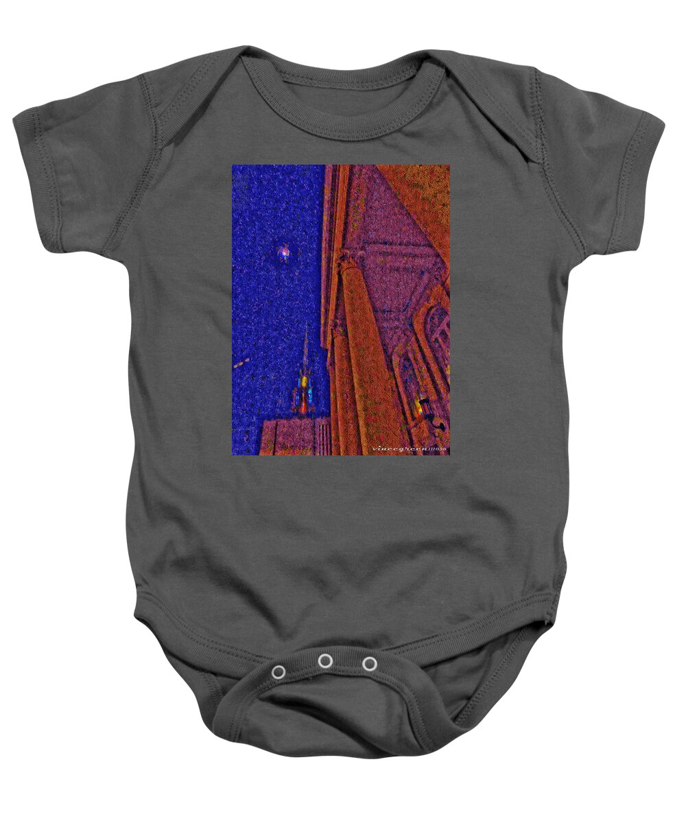 Church Baby Onesie featuring the digital art Look Up You by Vincent Green