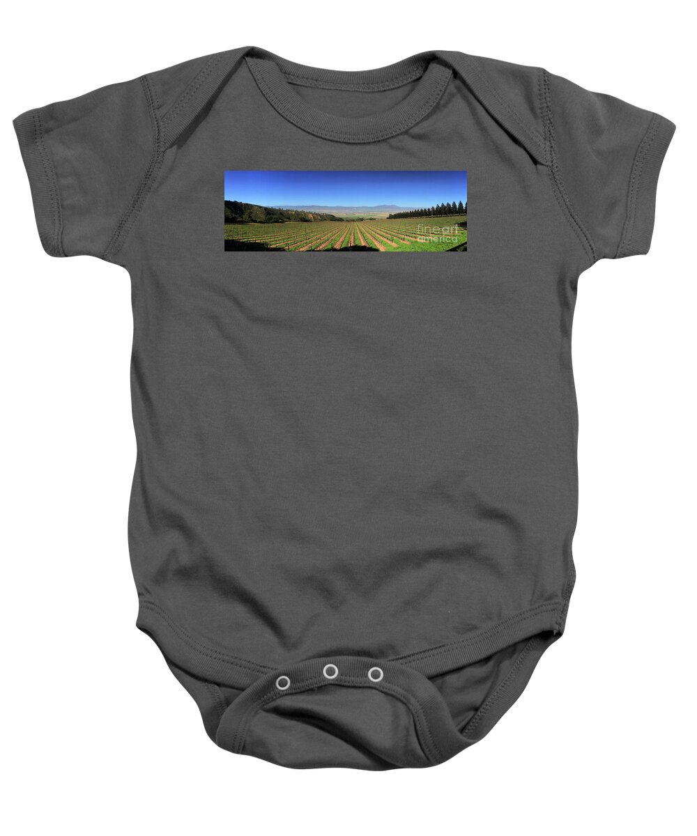 Salinas Valley Baby Onesie featuring the photograph Looking across the Salinas Valley from the Hahn Family tasting room 2018 by Monterey County Historical Society