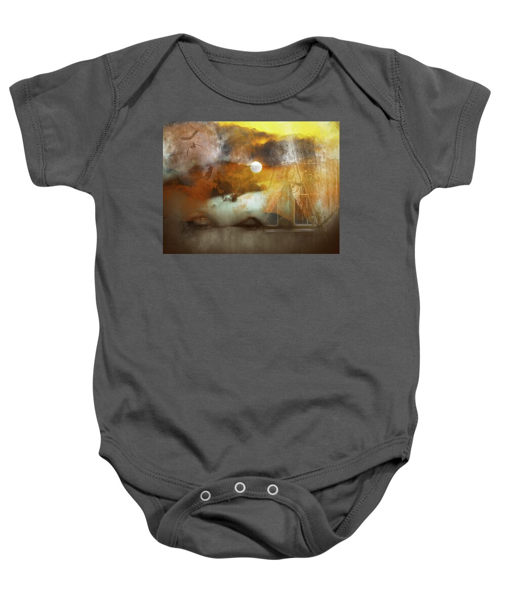 Island Baby Onesie featuring the photograph Looking at the lovely island by Gabi Hampe