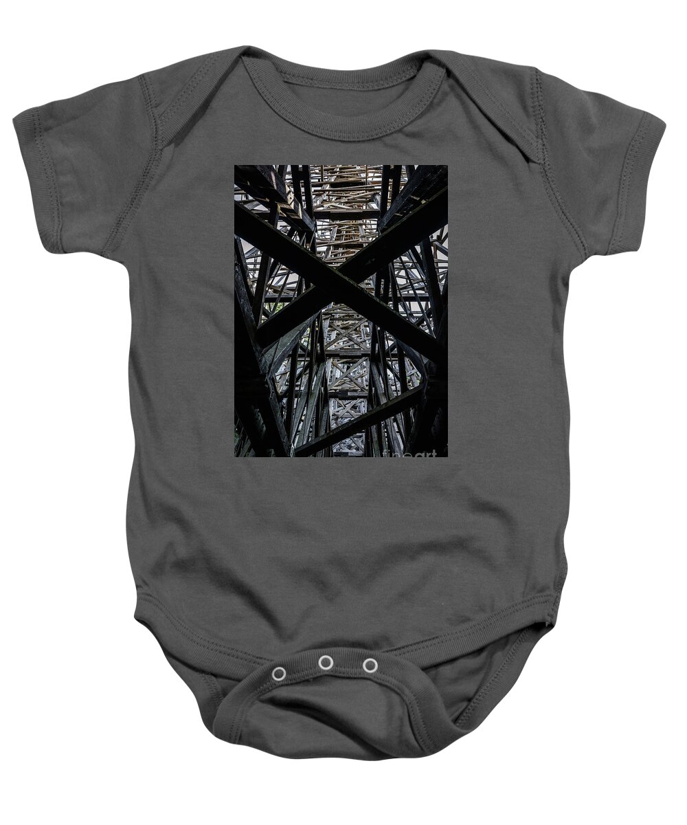 British Columbia Baby Onesie featuring the photograph Looking Up by Carrie Cole