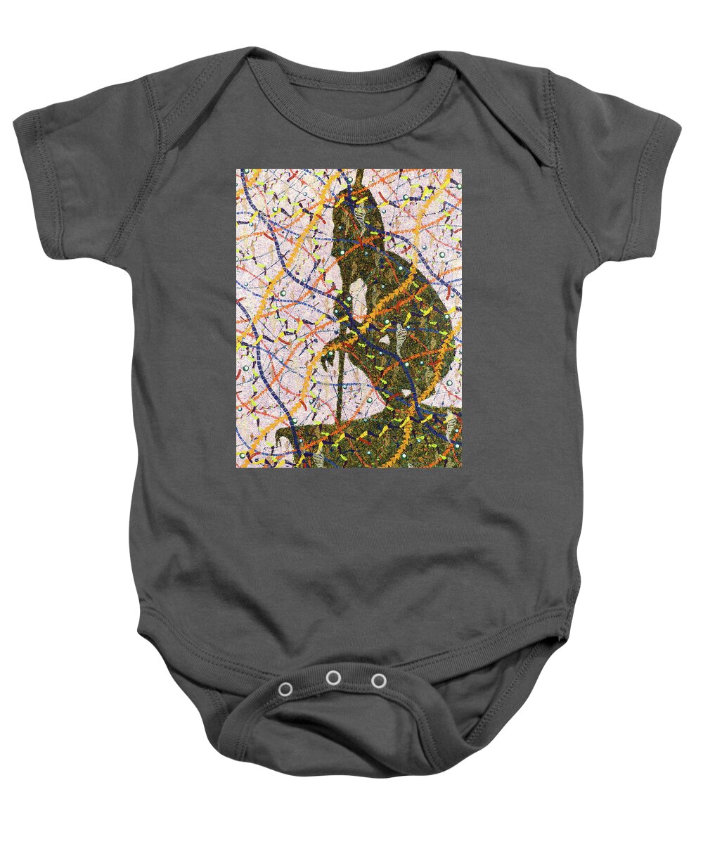 Color Baby Onesie featuring the painting Lookout by Stephen Mauldin