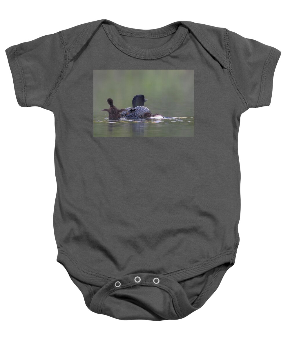 Loon Baby Onesie featuring the photograph Loon Time by Brook Burling