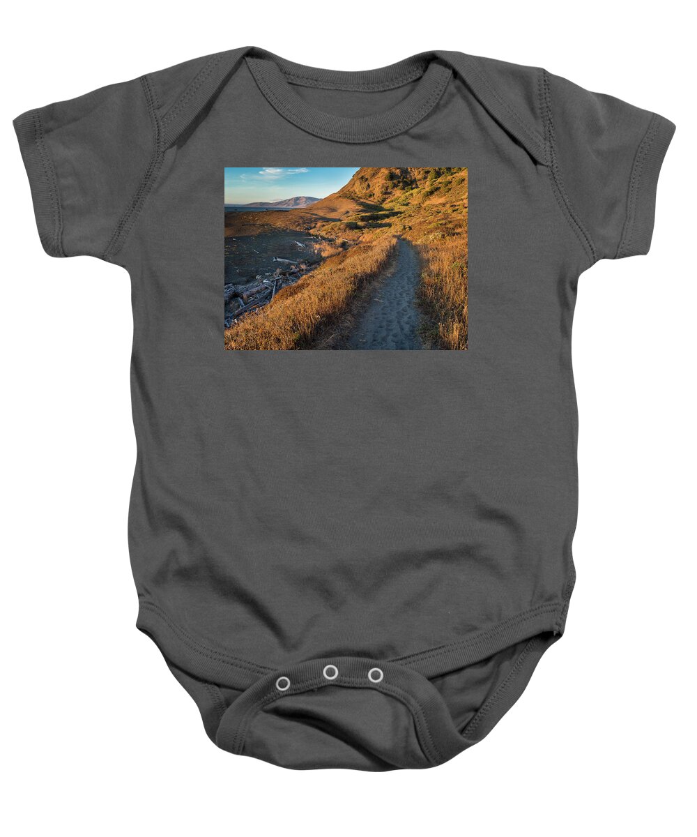 Lost Coast Trail Baby Onesie featuring the photograph Lost Coast Trail 2 by Greg Nyquist