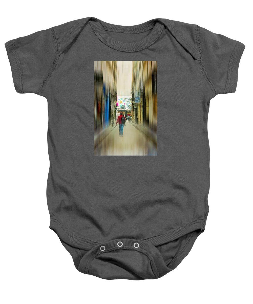City Baby Onesie featuring the photograph Lost in the Maze of the City by John Rivera