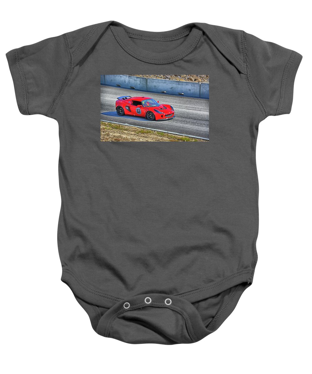 Lotus Baby Onesie featuring the photograph Lotus 87 Northeast Track Days by Mike Martin