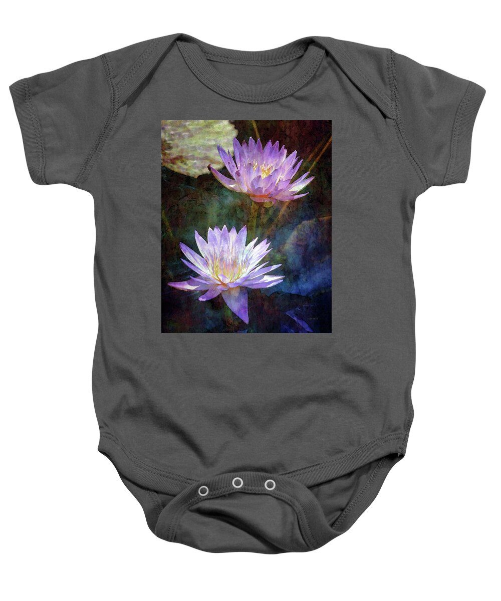 Impressionist Baby Onesie featuring the photograph Lotus Reflections 2980 IDP_2 by Steven Ward