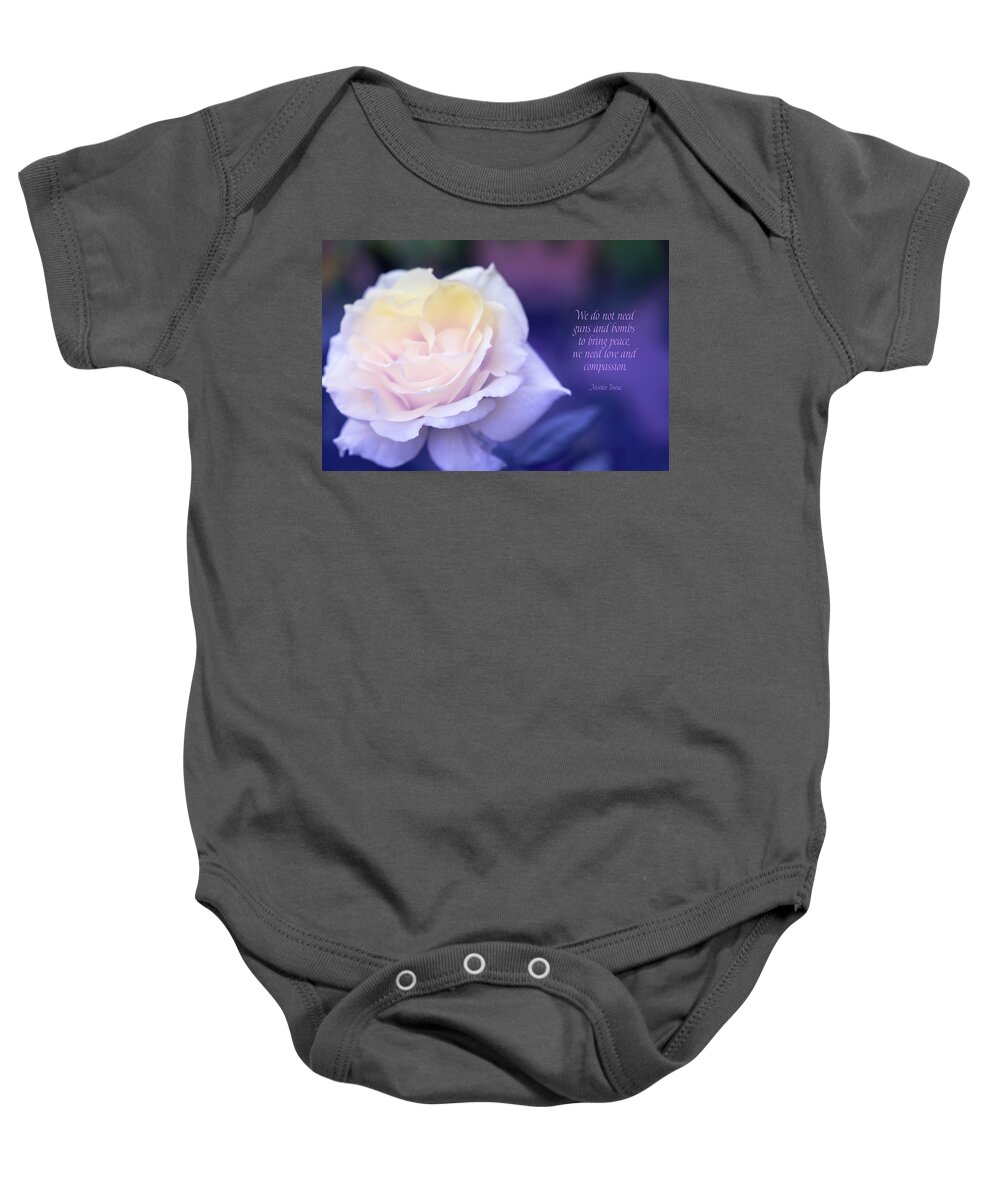 Rose Baby Onesie featuring the digital art Love and Compassion by Terry Davis