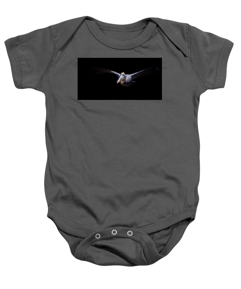 Crystal Yingling Baby Onesie featuring the photograph Low Flight by Ghostwinds Photography