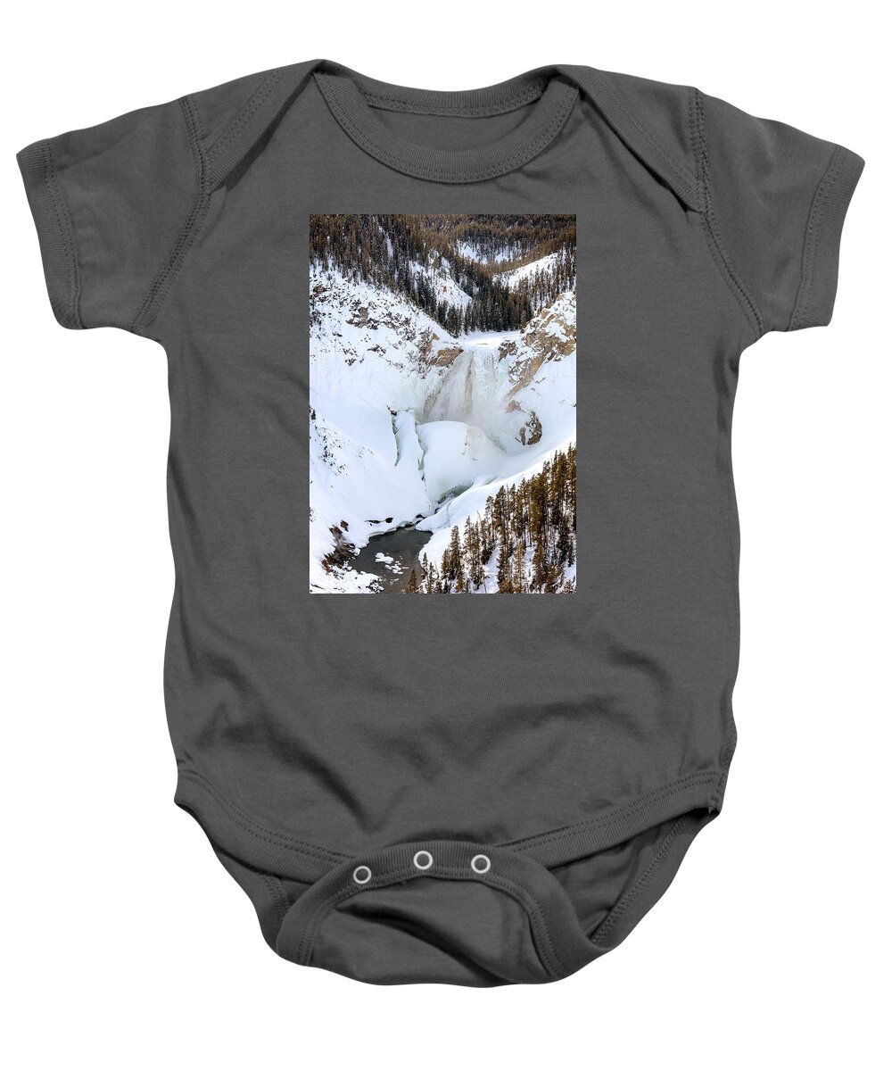 Carol M. Highsmith Baby Onesie featuring the photograph Lower Falls in the Grand Canyon of the Yellowstone River by Carol M Highsmith