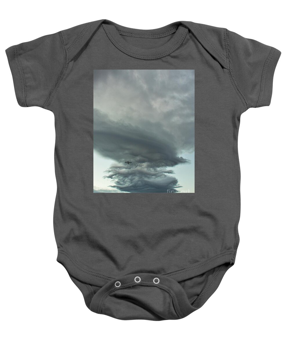 Lenticular Clouds Baby Onesie featuring the photograph Lucky Day by Angela J Wright