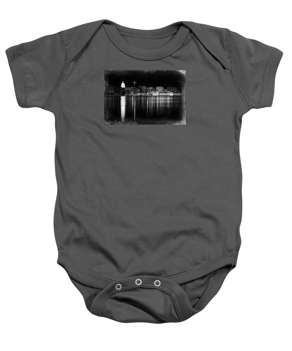 Madison Baby Onesie featuring the photograph Madtown Grunge by Todd Klassy